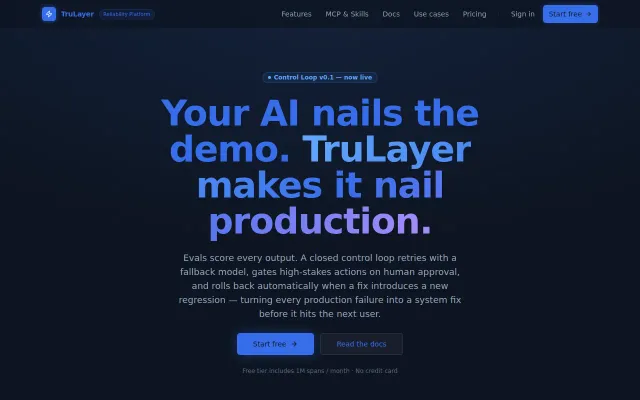 TruLayer – tracing, evals, and a control loop for production LLMs