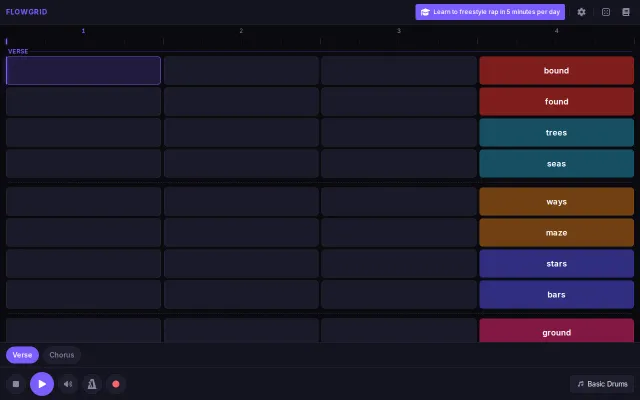 Learn to freestyle rap in 5 minutes per day by playing this game