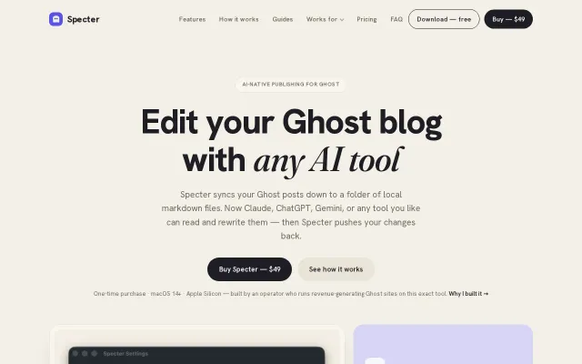 Mac app that unlocks superpowers for GhostCMS sites