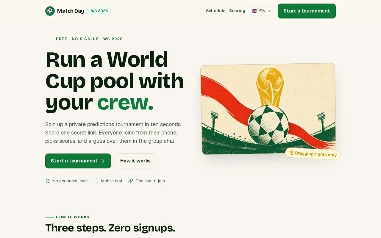 World Cup 2026 free family and friends prediction platform