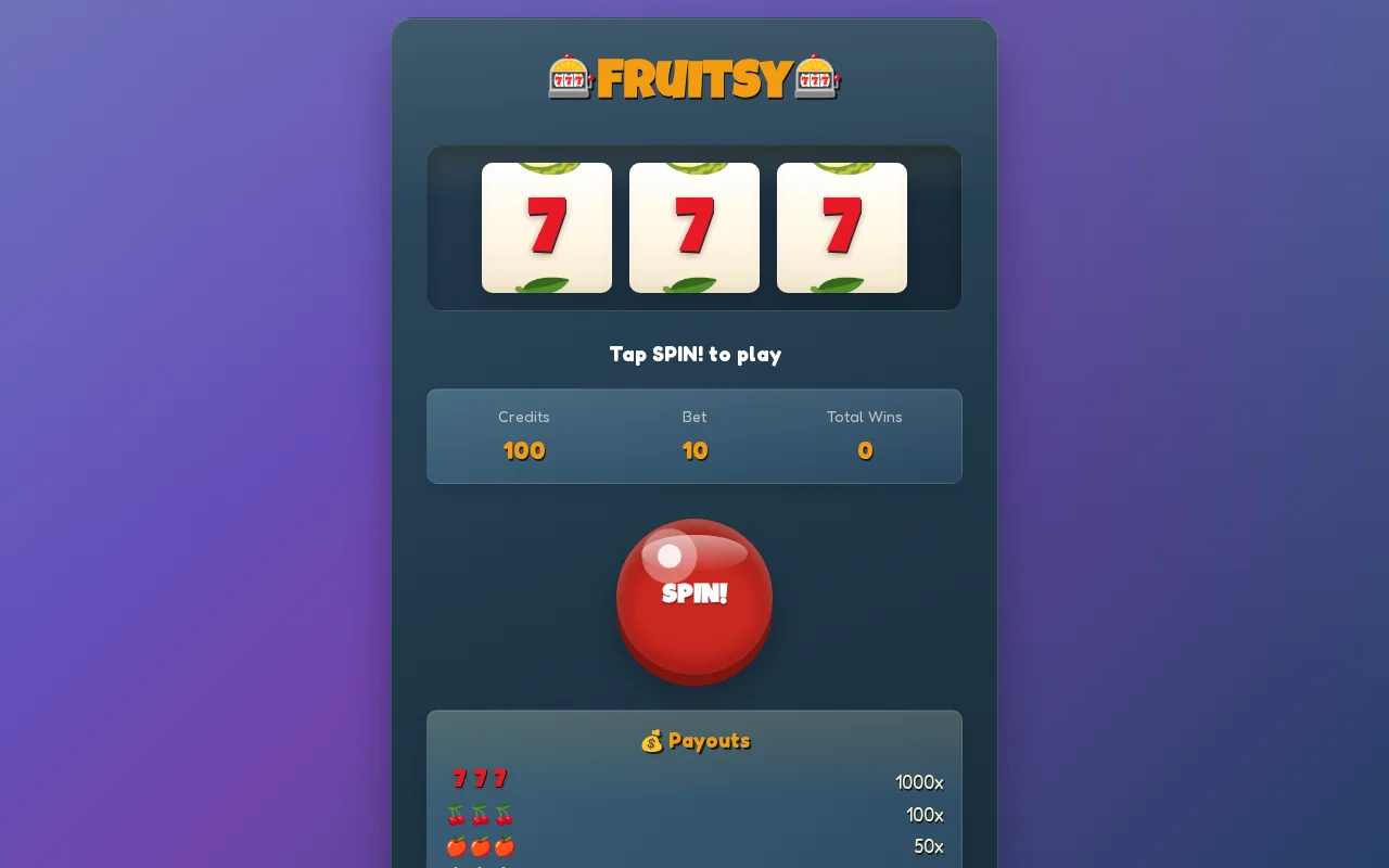 Fruitsy, a slot machine game