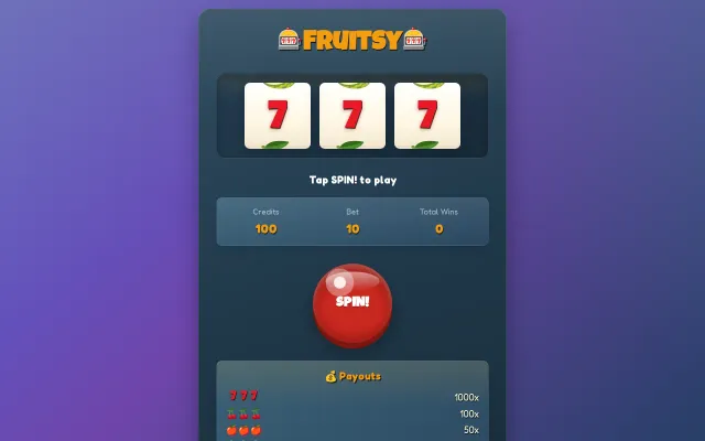 Fruitsy, a slot machine game