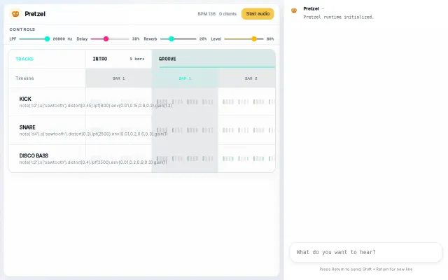 Live AI music sequencing agent