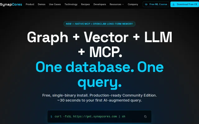 SynapCores – AI-native database (vector, graph, SQL, AutoML, LLM)