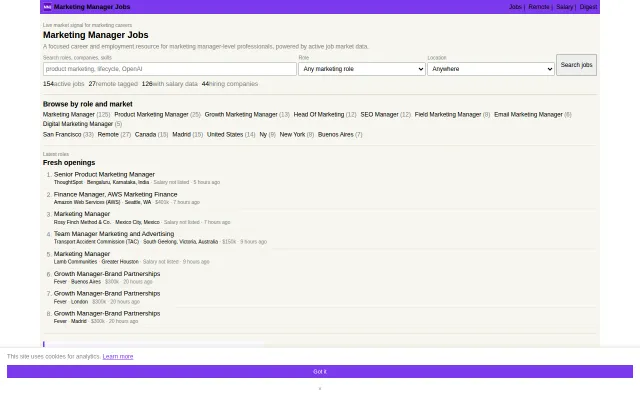 Marketing Manager Job Board