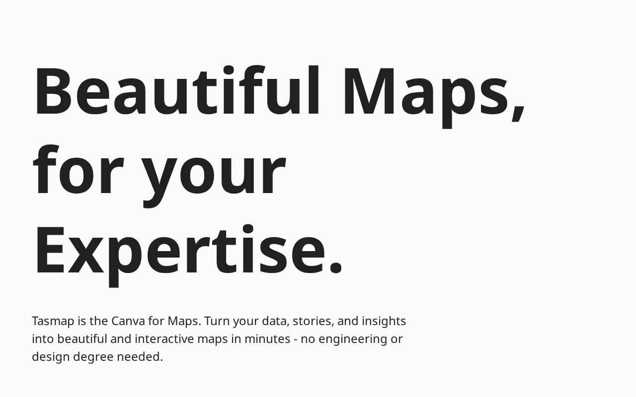 Tasmap – Canva for Maps