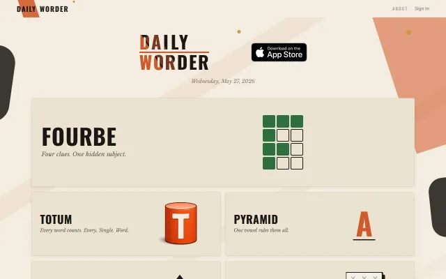 I hand-write 5 daily word puzzles before work