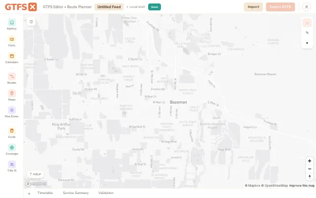 GTFS·X – a free, web-based transit schedule (GTFS) editor