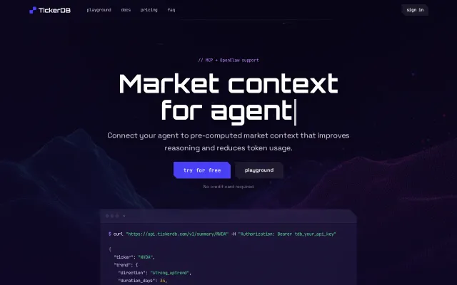 Pre-computed market context for agents