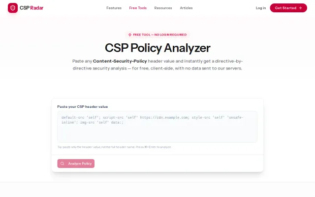 Free Tool to Analyze Content Security Policies