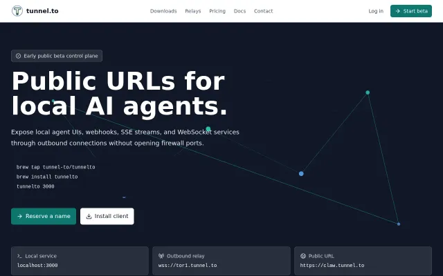 Tunnel.to – dead simple localhost reverse tunnels