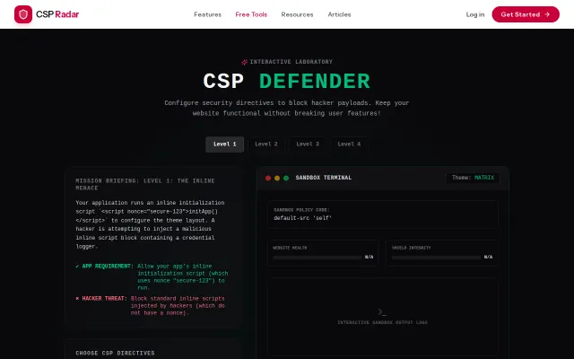 Secure or Broken? A puzzle game about the pain of configuring CSP