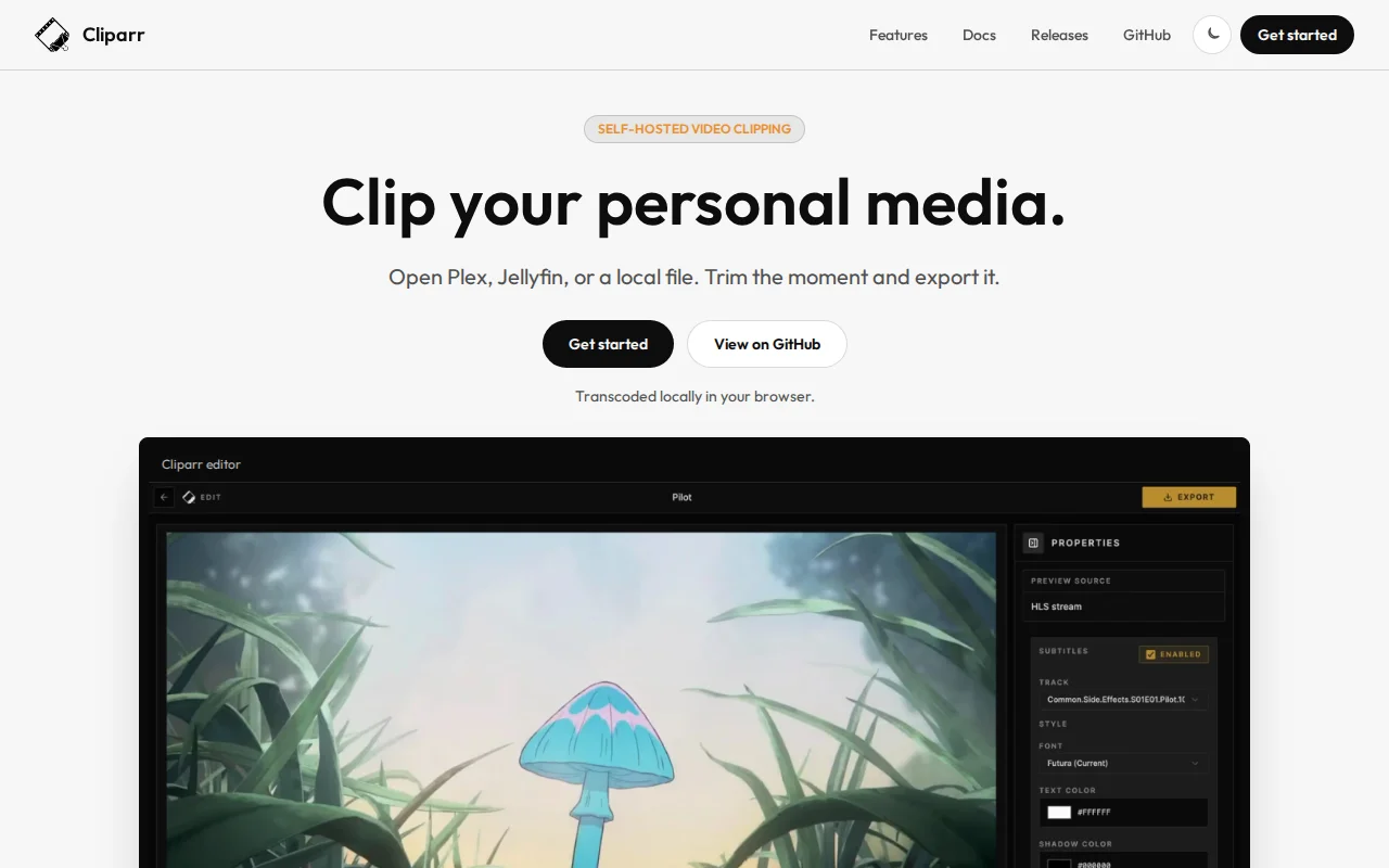 Cliparr – A personal media clipper for Plex/Jellyfin