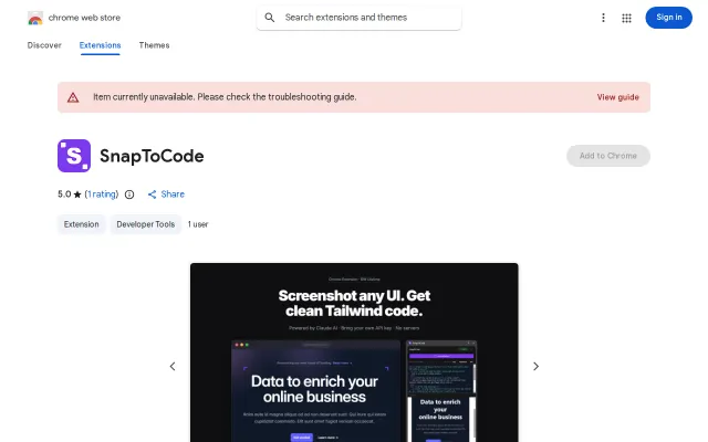 SnapToCode – Screenshot any UI and get clean Tailwind code