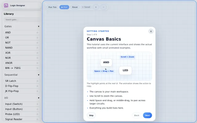 Logic Designer – Digital Logic SIM Tool