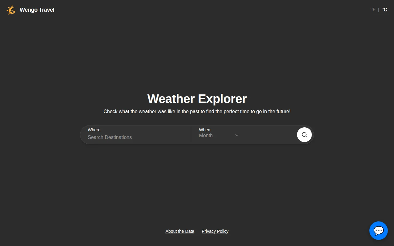 Site to check actual past weather for trip planning, not just averages