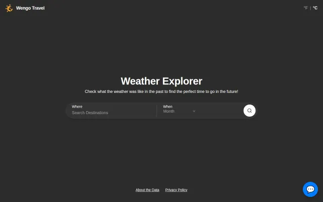 Site to check actual past weather for trip planning, not just averages