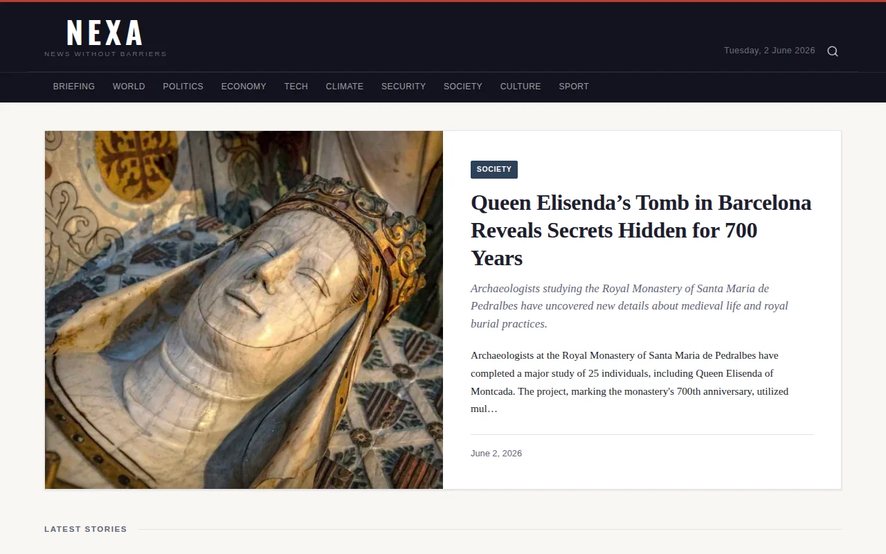 NEXA - AI-synthesized news from 80 sources, one article per story