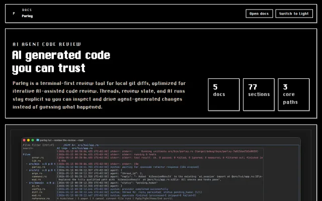 Parley – code review TUI for AI code