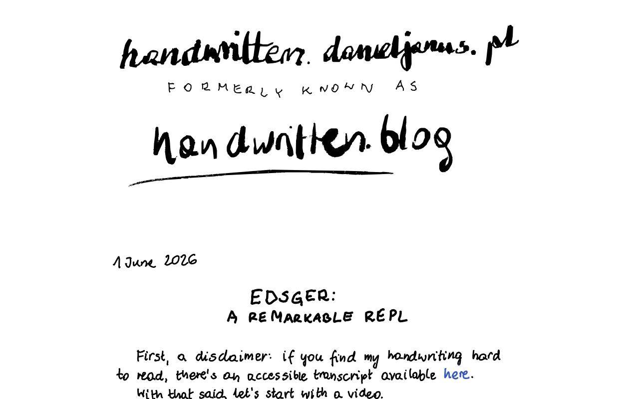 Edsger – A handwritten Clojure REPL for the reMarkable 2