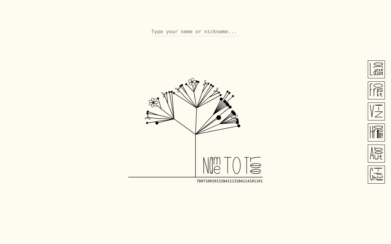Name2Tree – Turn any name into a deterministic tree