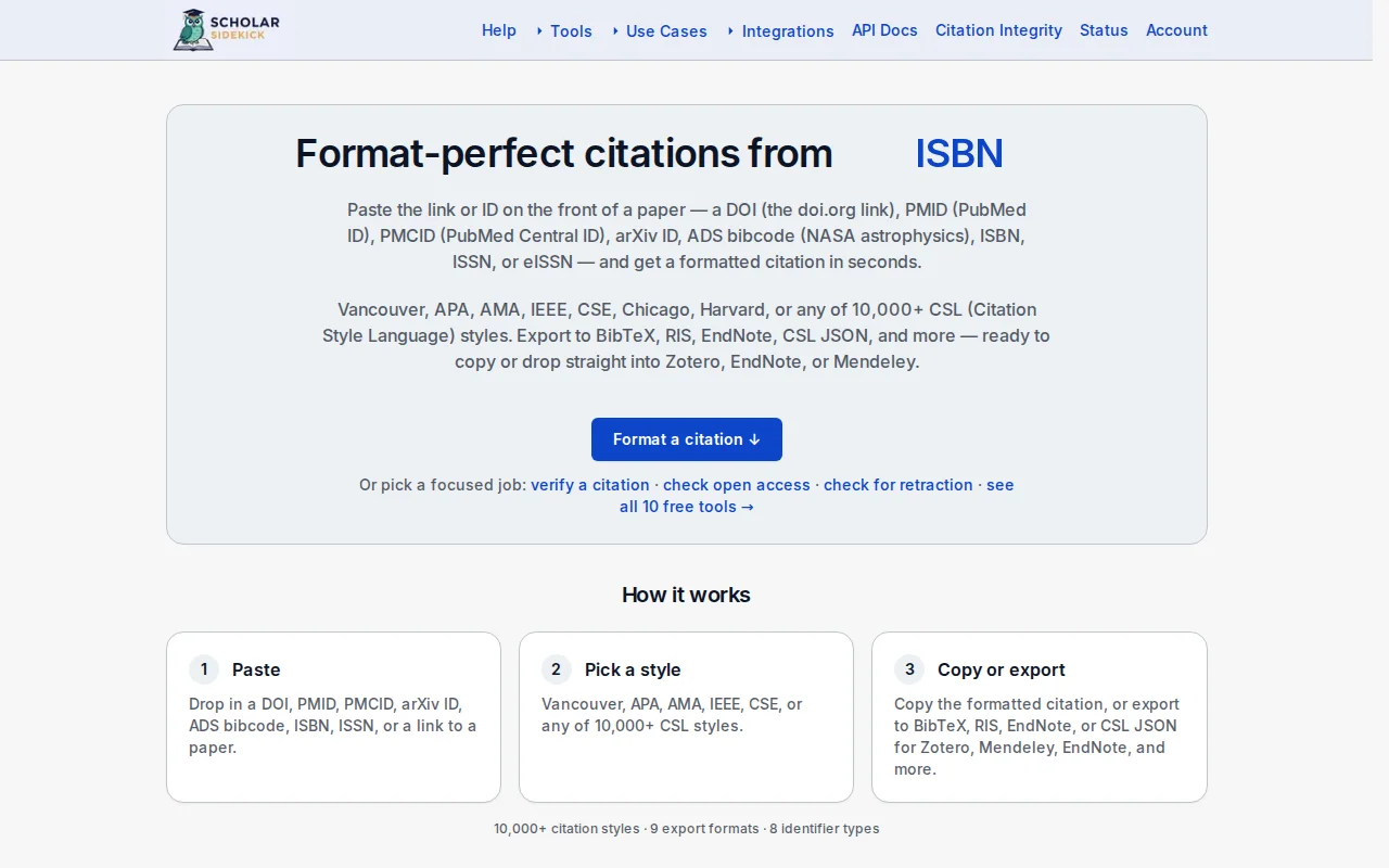 Scholar Sidekick – citation verifier for the "real DOI, wrong paper"