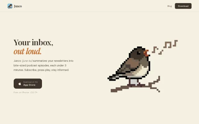 Junco, turn newsletters into short audio episodes
