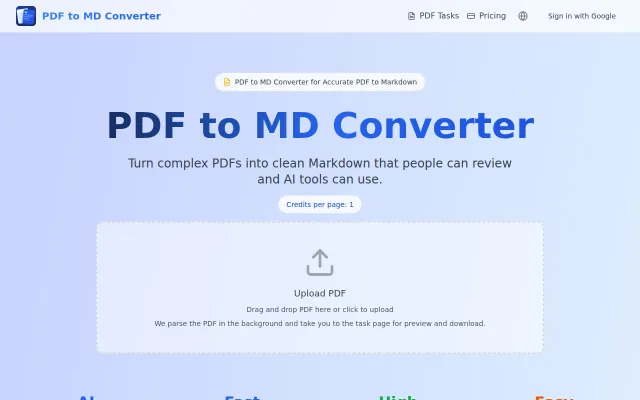 AI-Powered PDF to Markdown Converter