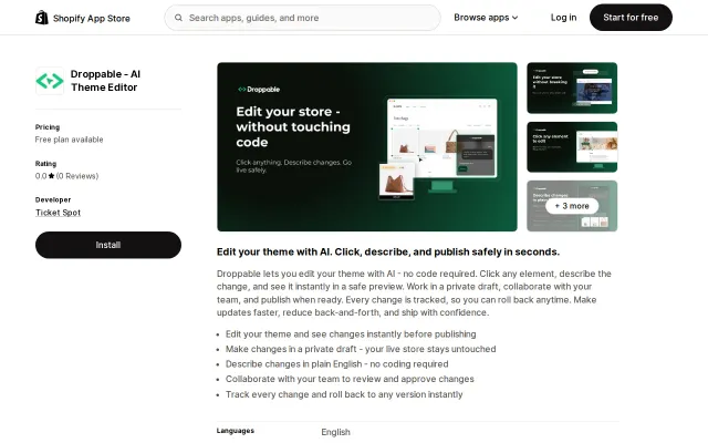 I built a Lovable-style editor for Shopify themes