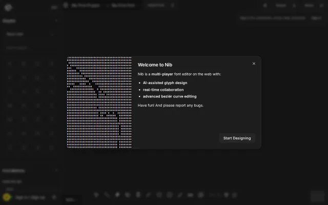 Nib, collaborative font editor on the web
