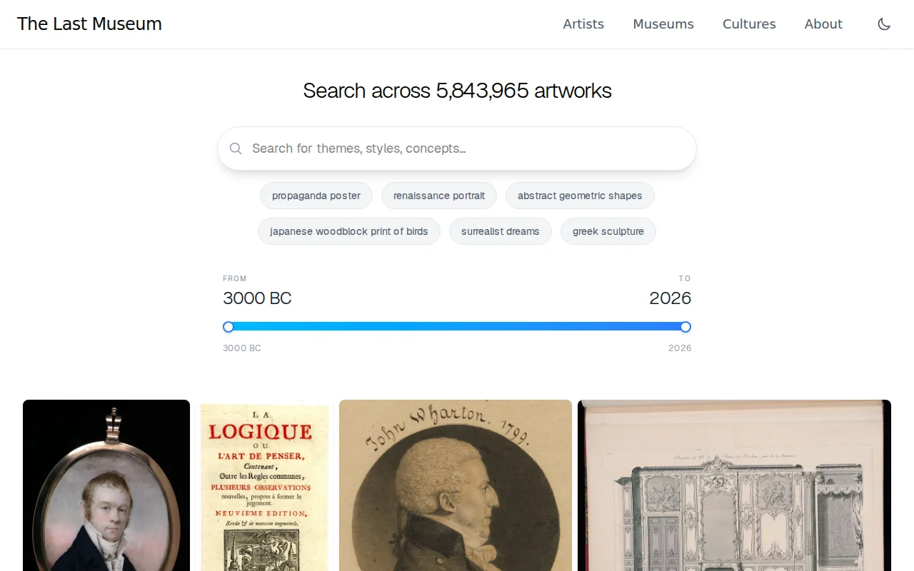 The Last Museum – Semantic search across all museum art