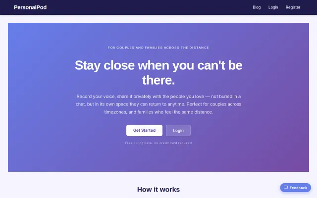 PersonalPod – Saving my long-distance relationship with a podcast