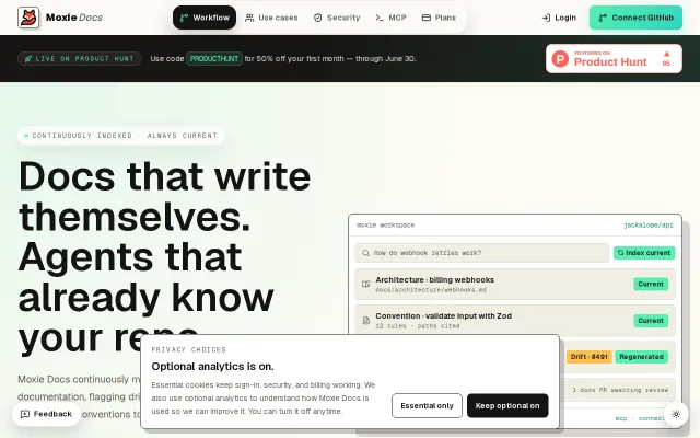 Moxie Docs – Automatic codebase documentation and MCP