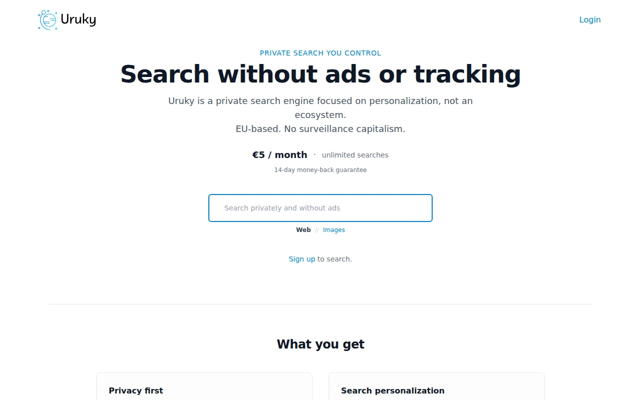 Uruky (EU-based Kagi alternative) now has Image Search and URL Rewrites