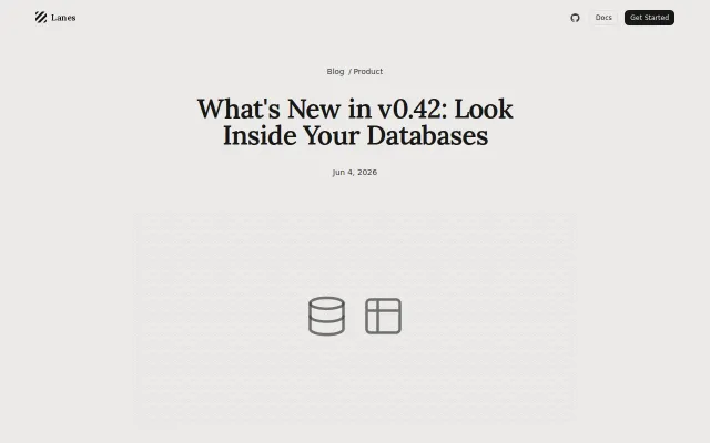 A built-in SQLite viewer for verifying your coding agents database work