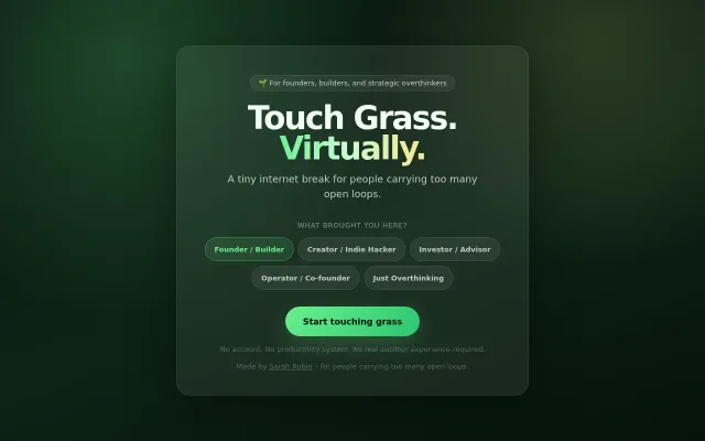 Touch Grass, Virtually – The Game
