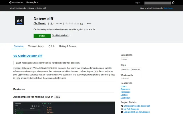VSCode Extension for .env
