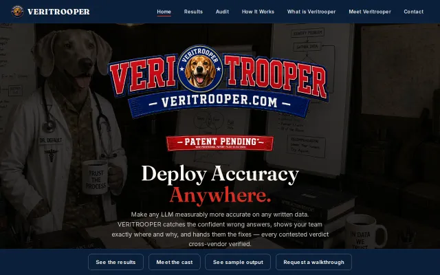 Audit any AI/data pairing with Veritrooper