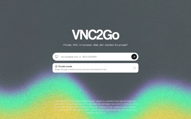 Private in-browser VNC client with CF Workers
