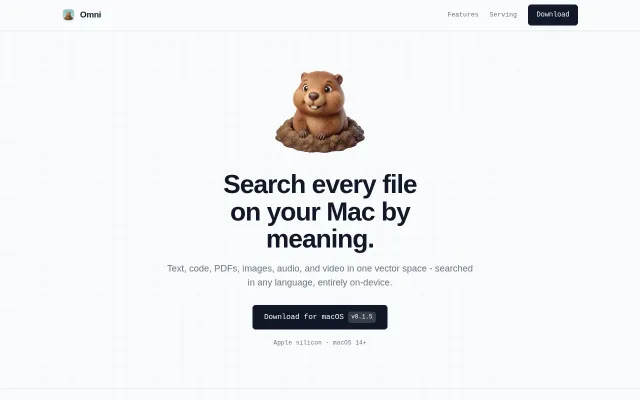 Omni – Local-first multimodal file search on macOS