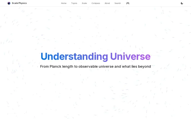 Scale Physics – a physics encyclopedia with WebGL animations