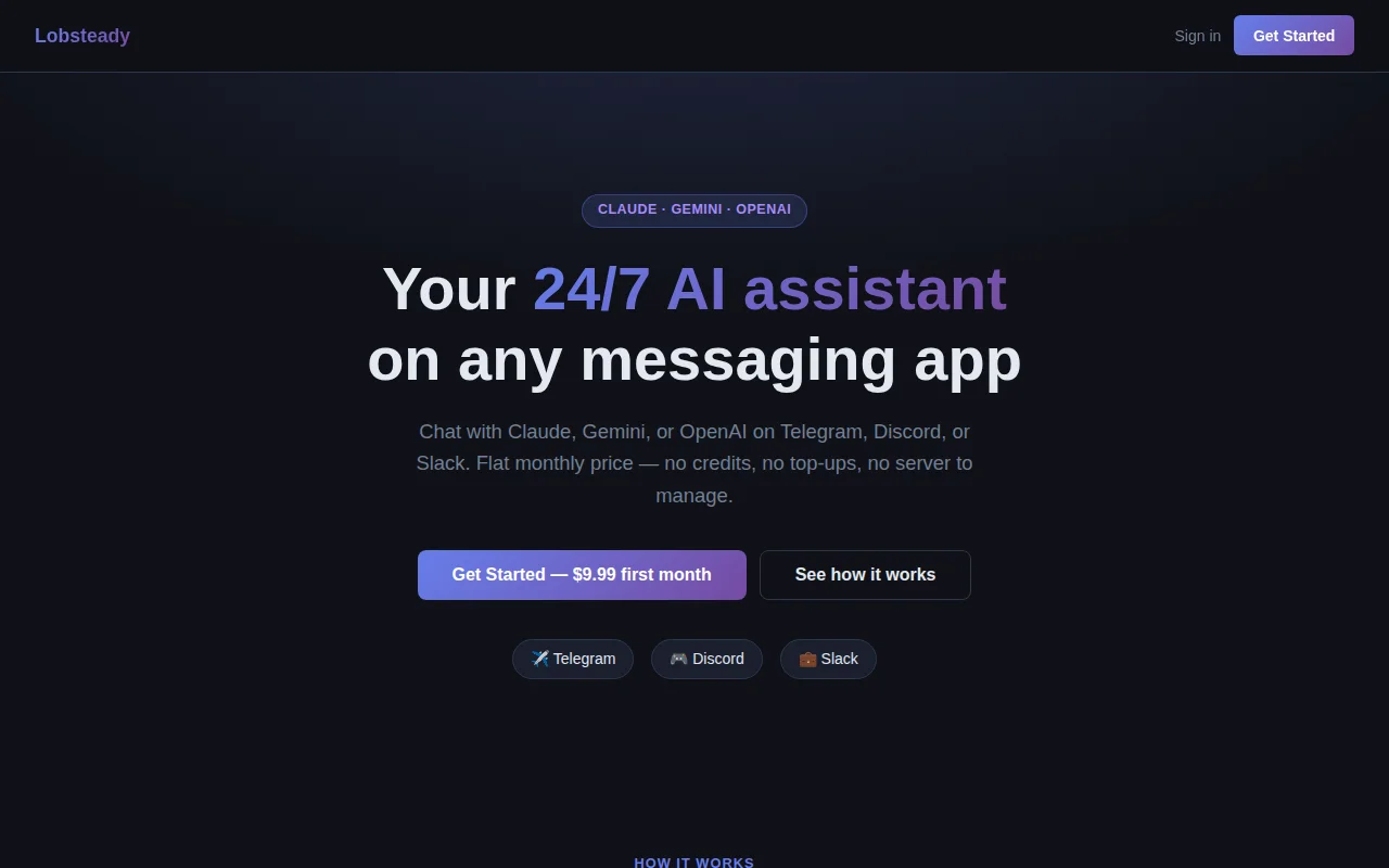 Claude Code on Slack/Discord/Telegram for flat $20/mo – no API bills