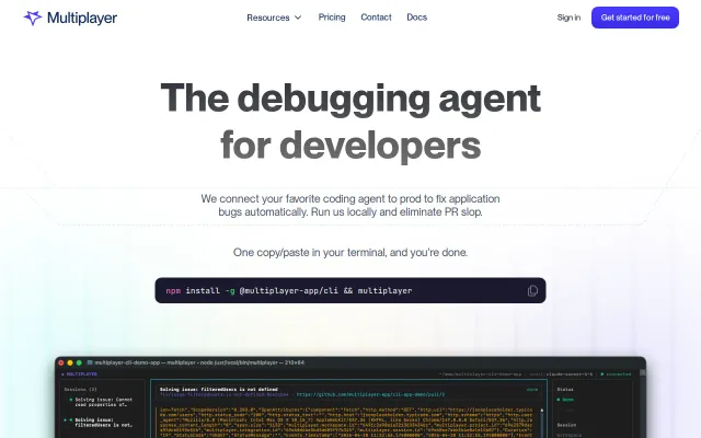 Multiplayer, session-based runtime data collection for coding agents