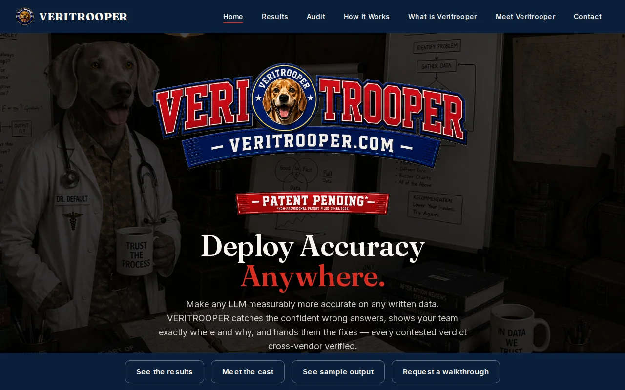 Veritrooper – find what your AI gets wrong about your own docs