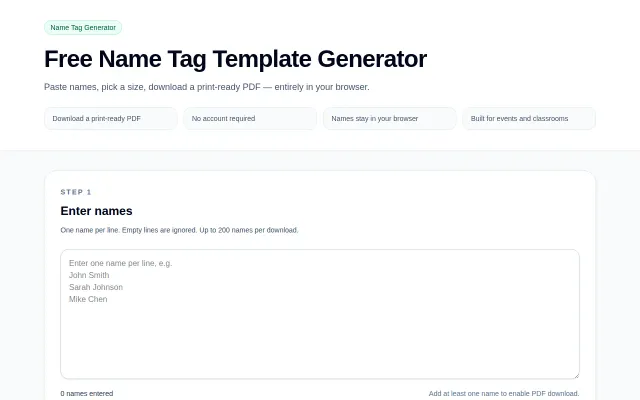 Batch printing Avery label paper name label generator