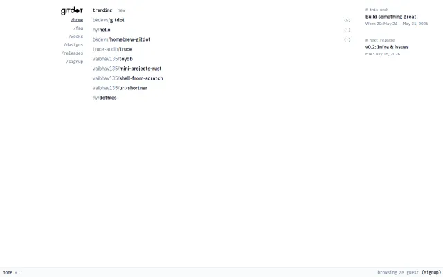 Gitdot – a better GitHub. Open-source, anti-AI, and written in Rust