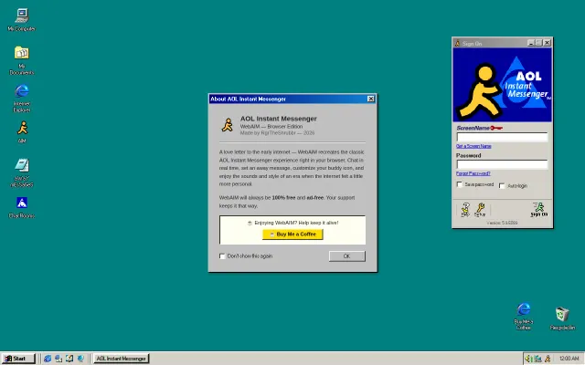 I recreated AOL Instant Messenger in the browser