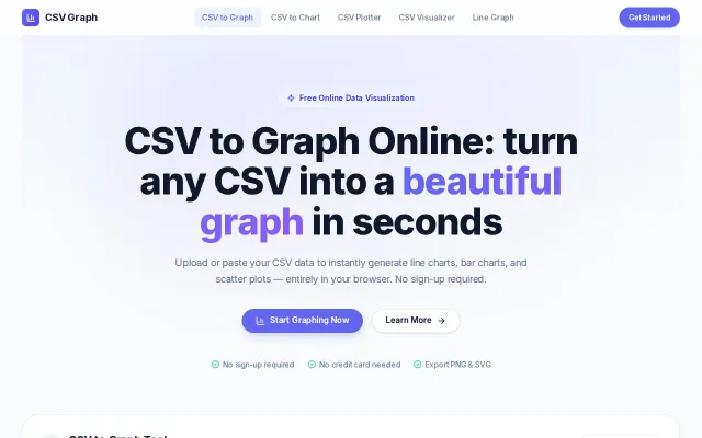 CSV Graph – create charts from CSV files in the browser