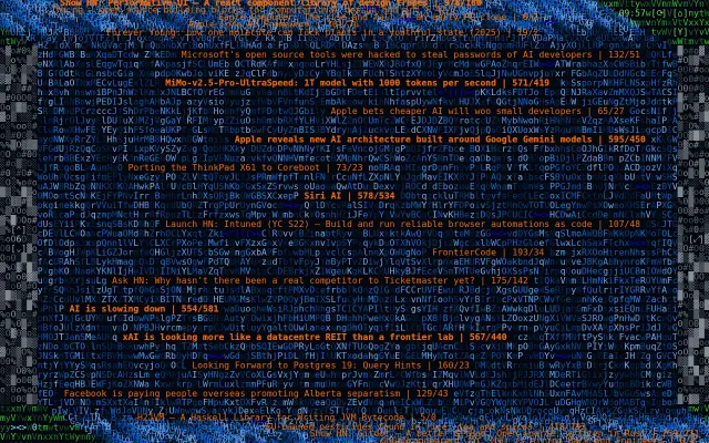 Hacker News waterfall