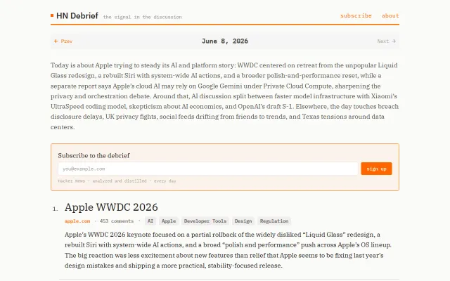 HN Debrief – A daily digest of the best HN comment threads
